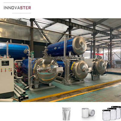 Water Immersion Retort Machine for Pouched Meat Chicken Food Sterilization 1100*1200*1500MM Size