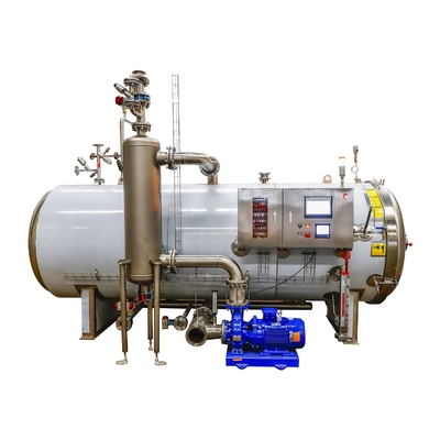 3P Voltage Steam Water Cascading Retort Machine Sterilizer for Food Processing Industry