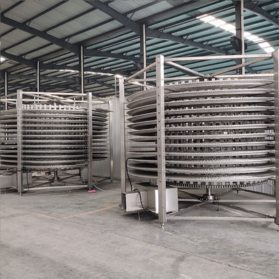 Industrial IQF Shrimp Fish Cheese Spiral Freezer Machine with One Key Touch Operation