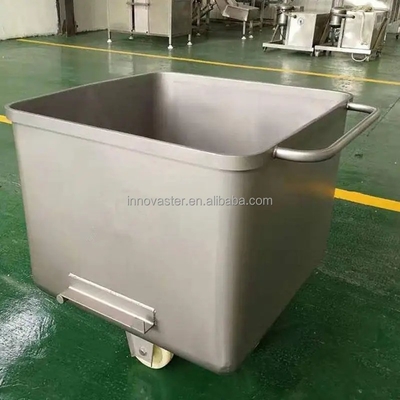 Easy Moving and Silent Rubber Wheel Material Transfer Trolley for Stainless Steel 304