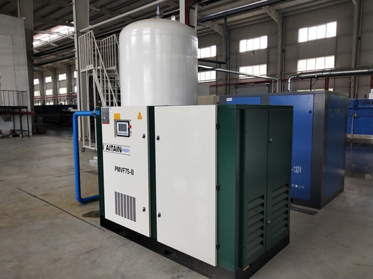 Air Lubricated 75kw 100HP Permanent Magnet Inverter Two-Stage Screw Air Compressor