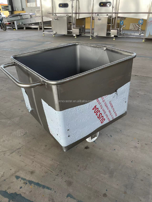 Silent Rubber Wheel Stainless Steel Lifting Trolley for Meat Fish Fruits and Vegetables