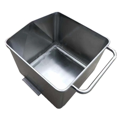 Silent Rubber Wheel 200L Stainless Steel Meat Trolley Cart Buggy for Food Processing